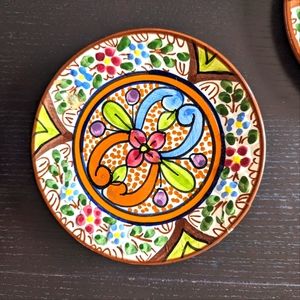 Vintage Spanish Andalusian Style Hand-Painted Ceramic Plate - 5.5 Inches